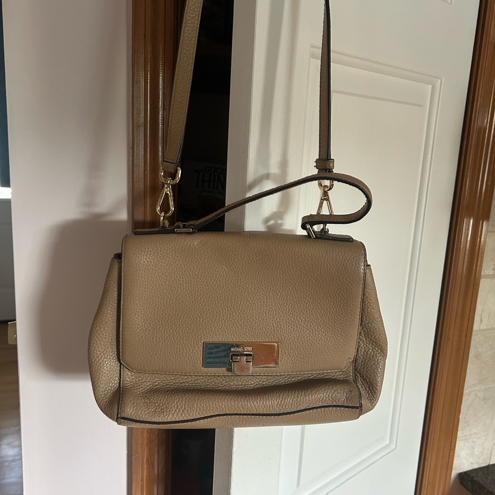 MK Beige Satchel/ Crossbody